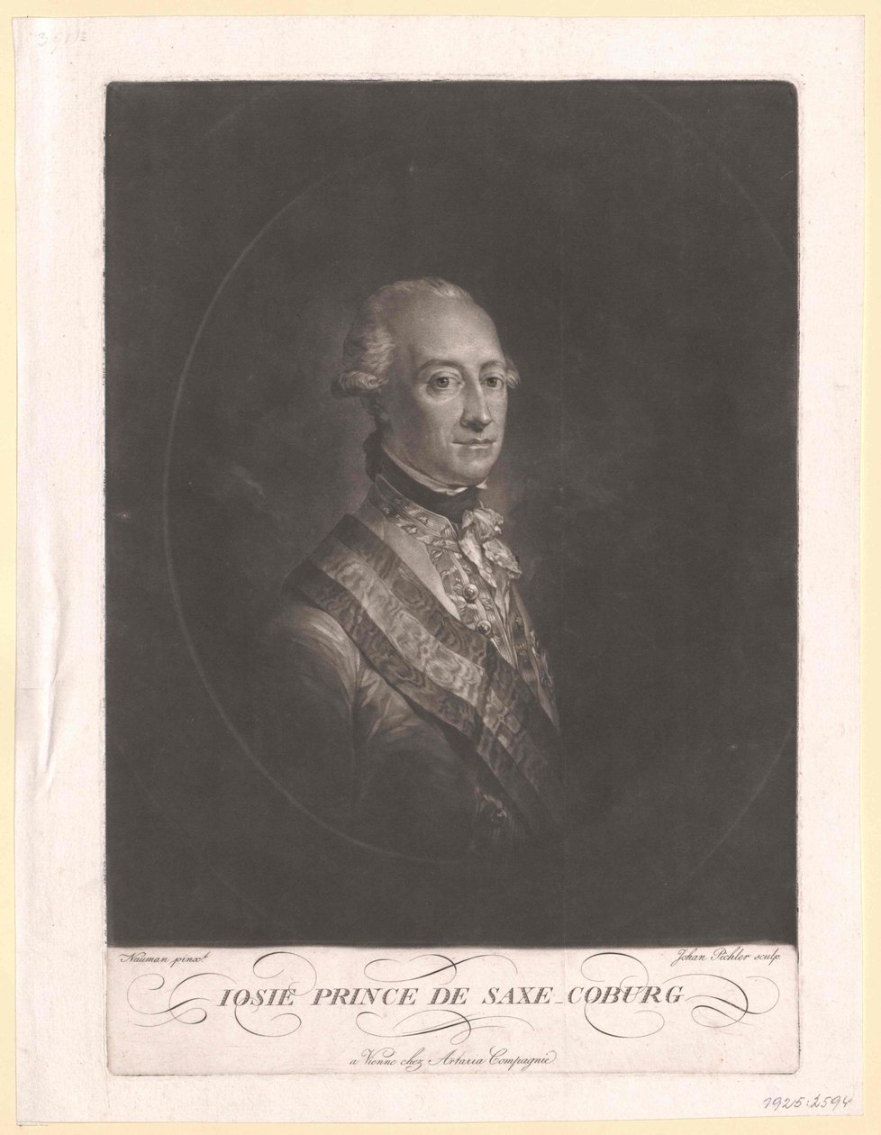 Prins av Sachsen Coburg-Saalfeld Frederic Josiah av Artist Unknown