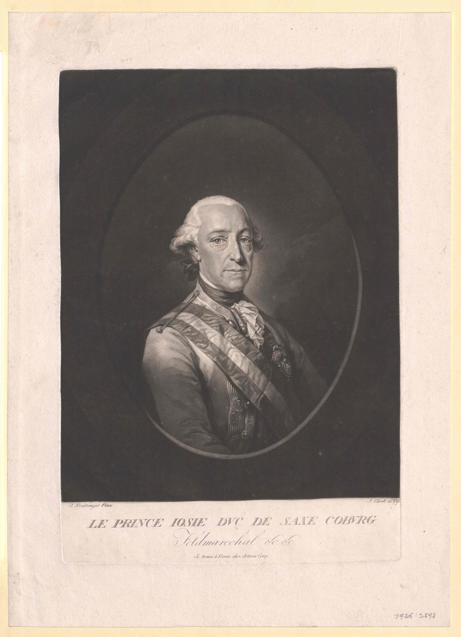 Prins av Sachsen Coburg-Saalfeld Frederic Josiah av Artist Unknown