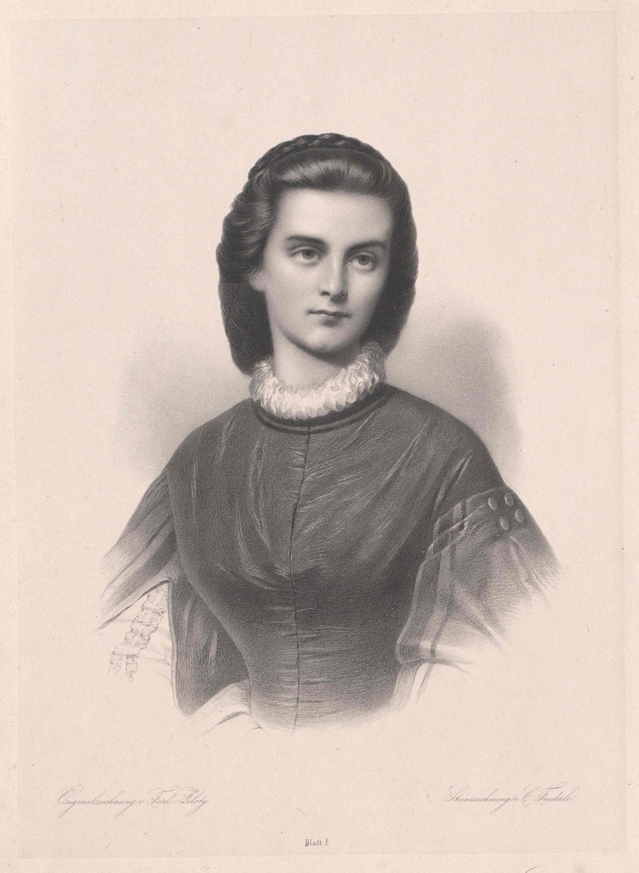 Prinsessan i Bayern-Gelnhausen Marie (tryck) av Artist Unknown