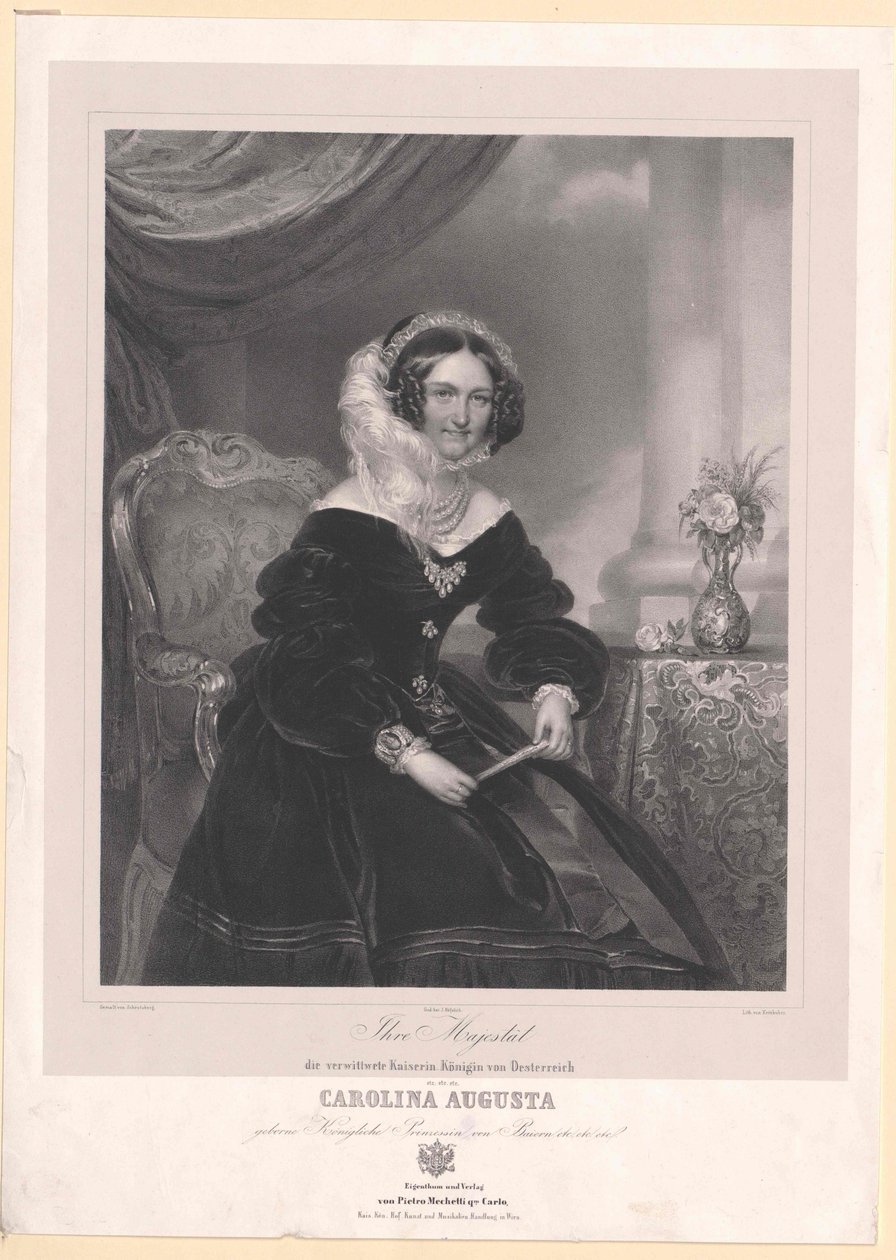 Prinsessa av Bayern (1792-1873) Caroline av Artist Unknown
