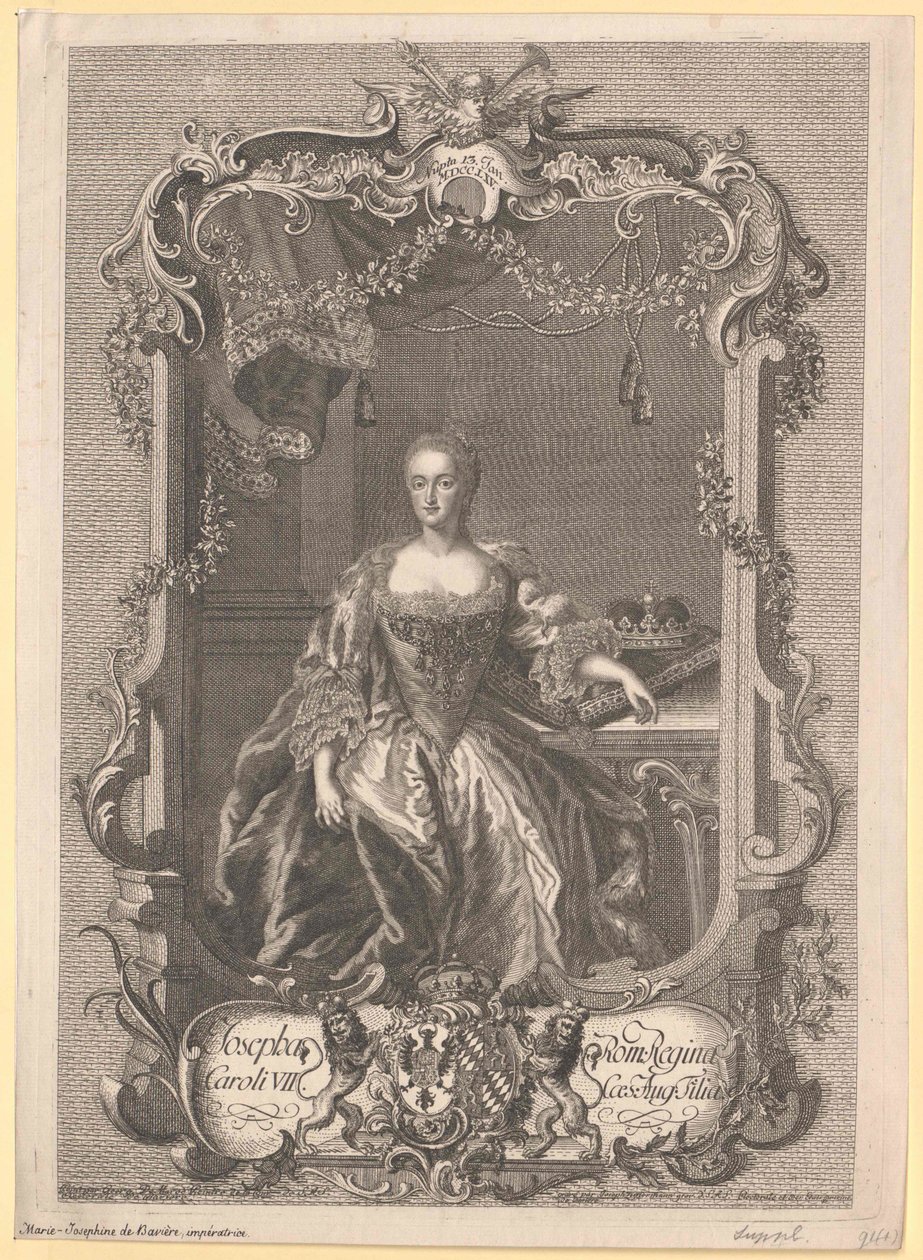 Prinsessan av Bayern Maria Josefa av Artist Unknown