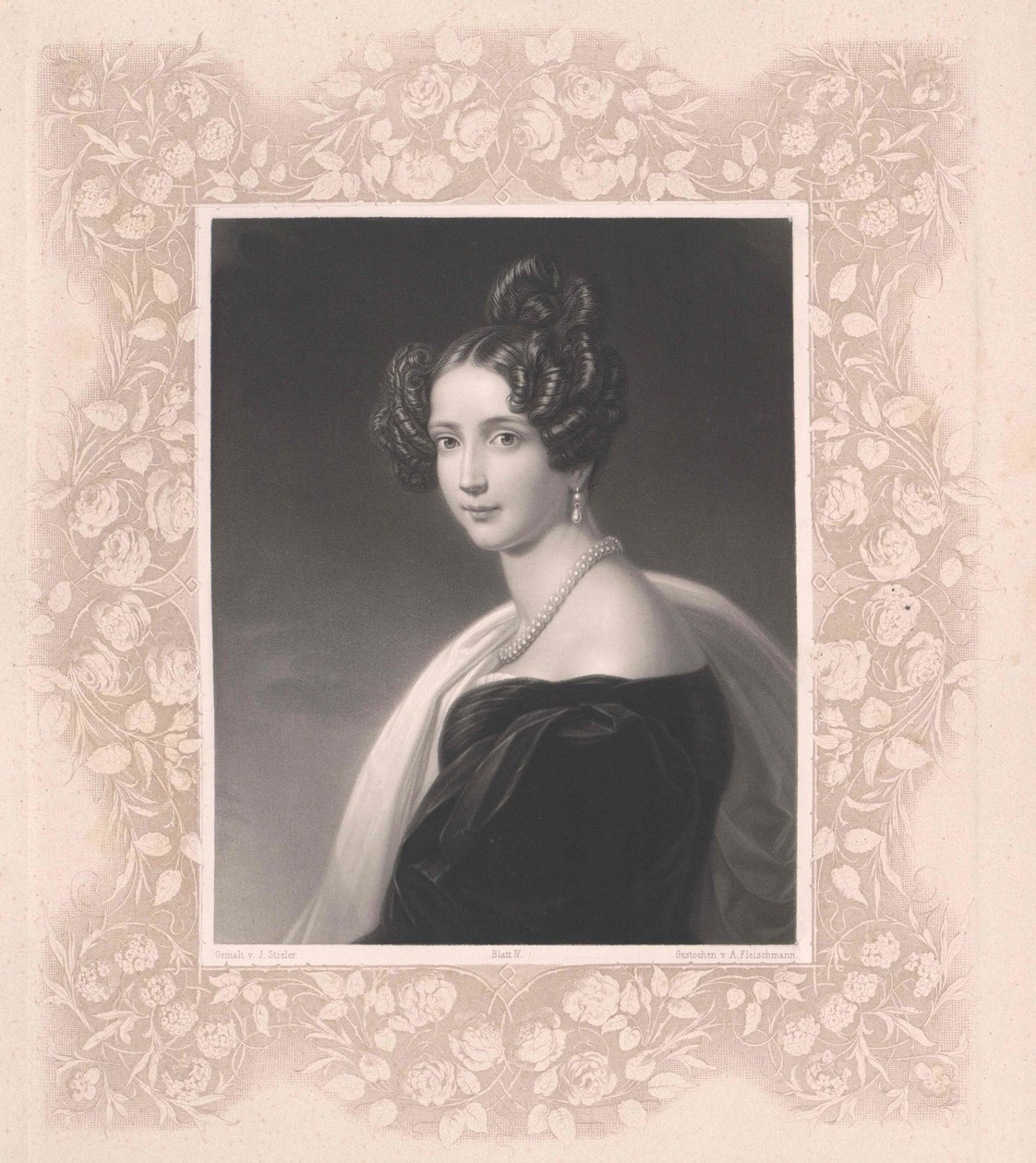 Prinsessan av Bayern Sophie (tryck) av Artist Unknown