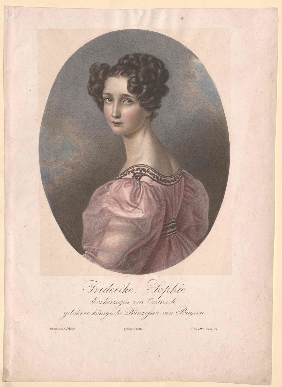 Prinsessan av Bayern-Zweyb.-Birkenfeld Sophie (tryck) av Artist Unknown