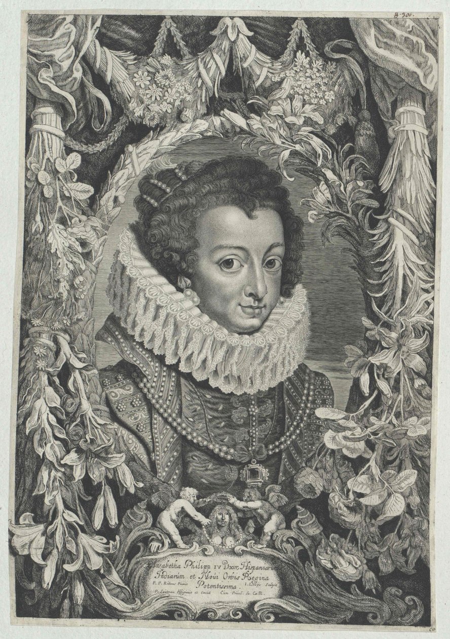 Prinsessan av Frankrike Elisabeth (tryck) av Artist Unknown