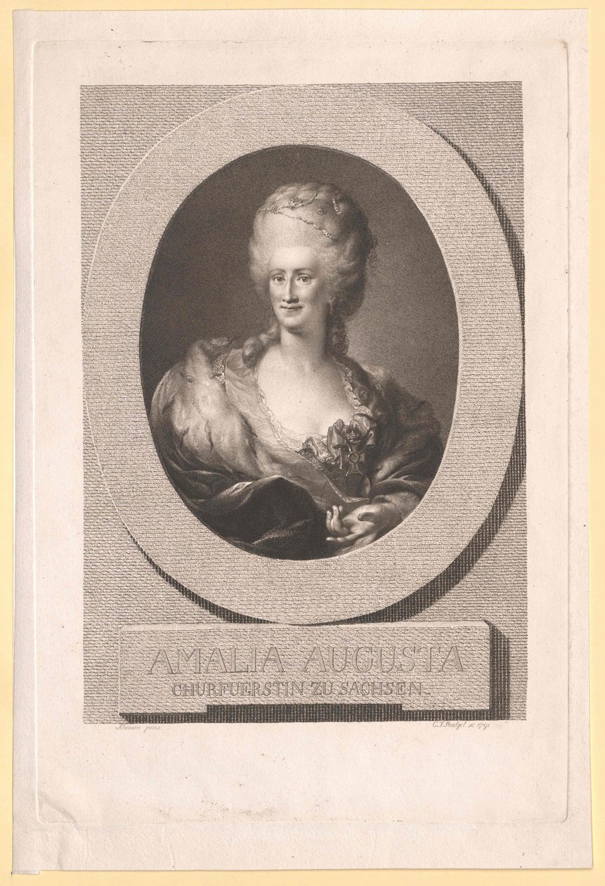 Prinsessa av Pfalz-Zweibrücken-Birkenfeld Amalie Auguste av Artist Unknown