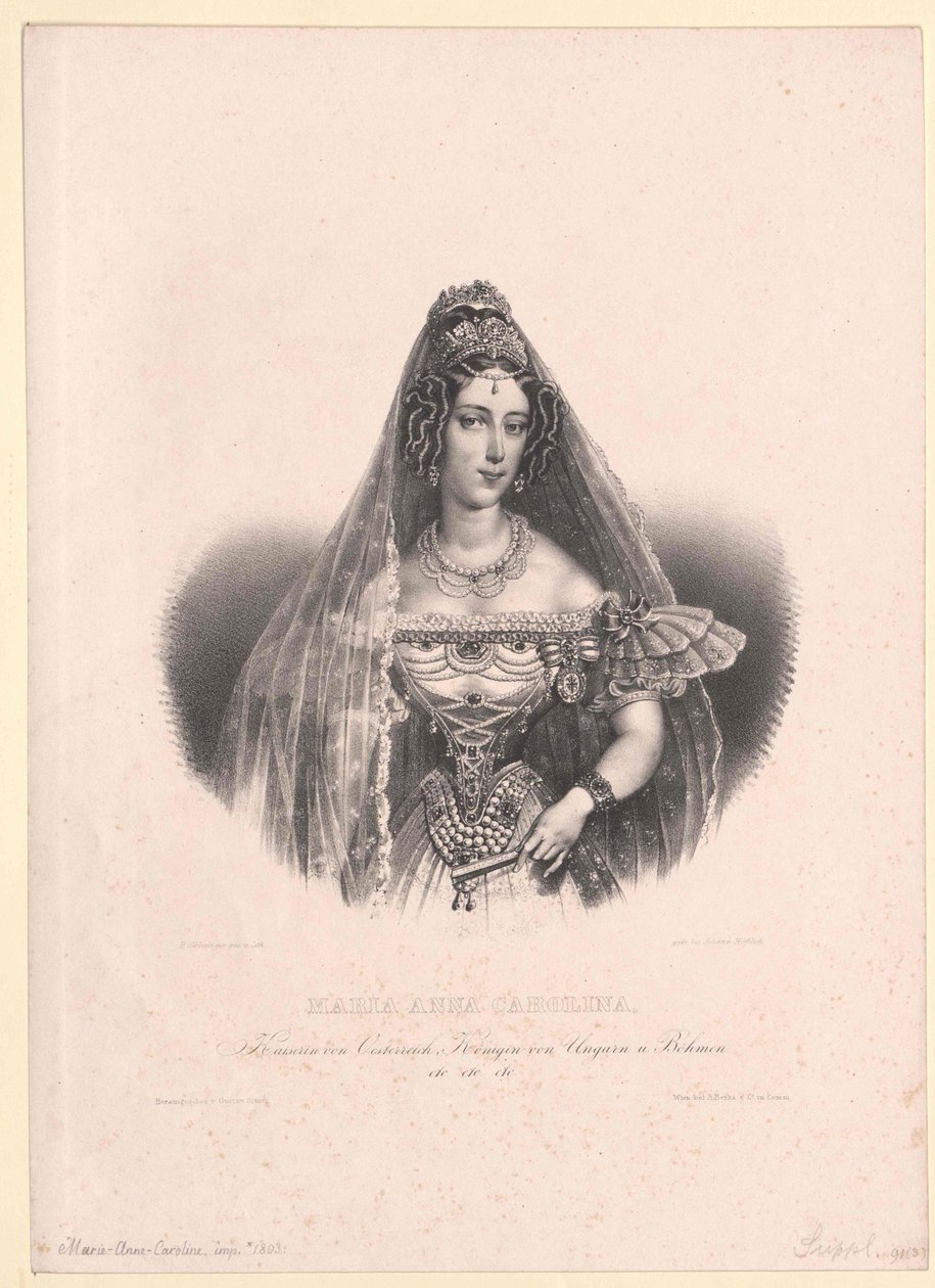 Prinsessan av Savoyen-Sardinien Maria Anna av Artist Unknown