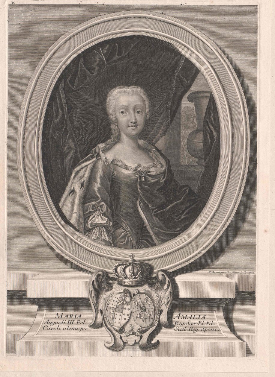 Prinsessan av Sachsen Marie Amalie av Artist Unknown