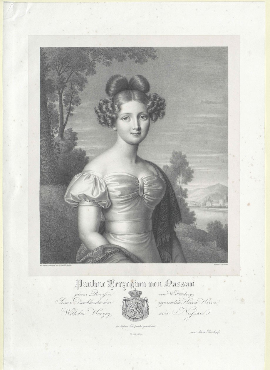 Prinsessan av Württemberg Pauline av Artist Unknown