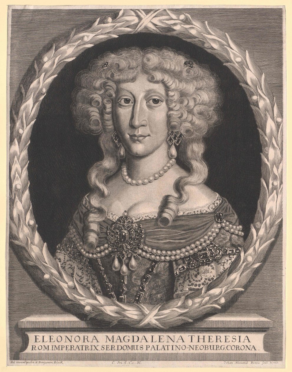Prinsessa av slottet Eleonora Magdalene Theresia av Artist Unknown
