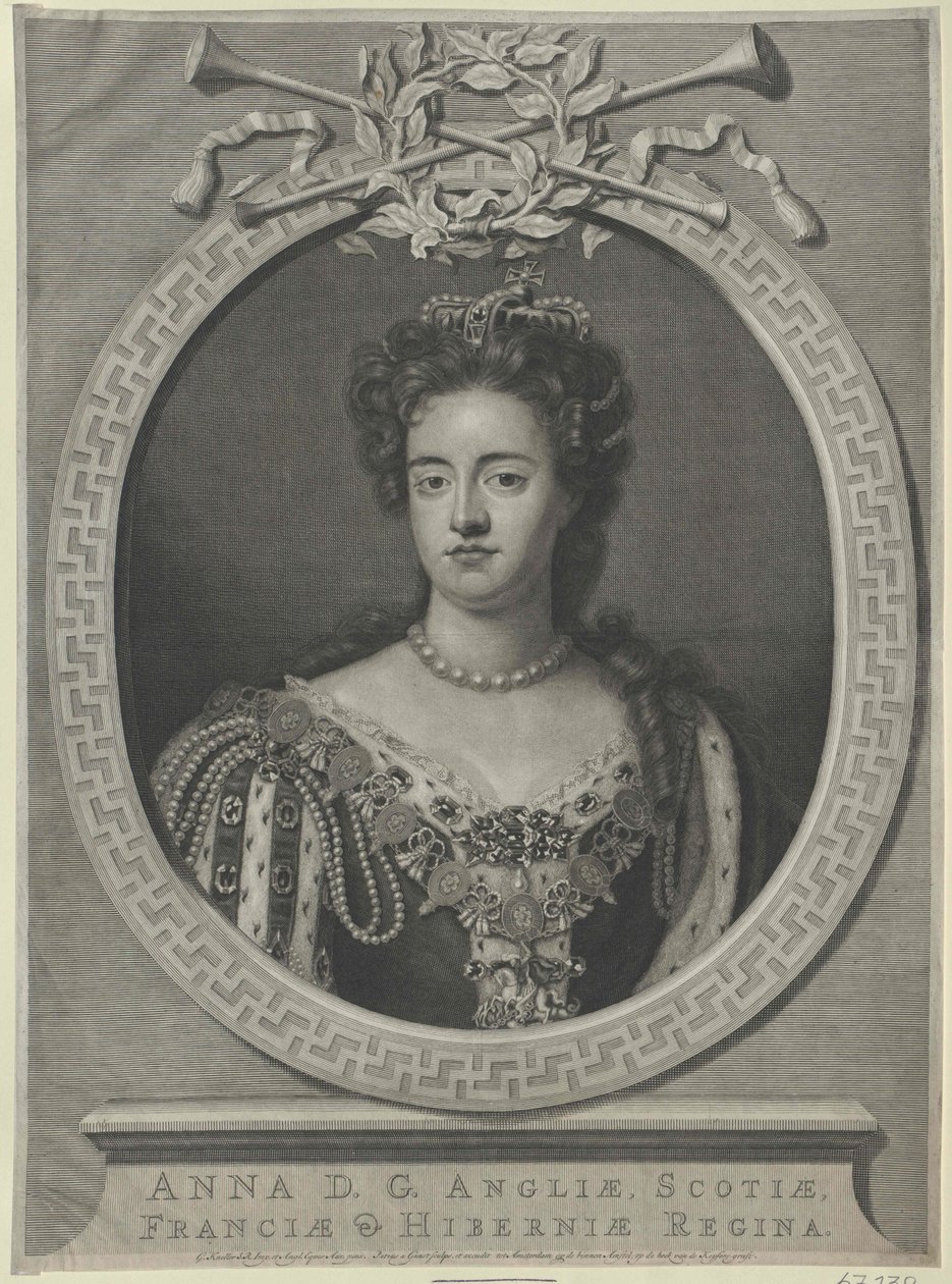 Drottning av England Anne (tryck) av Artist Unknown