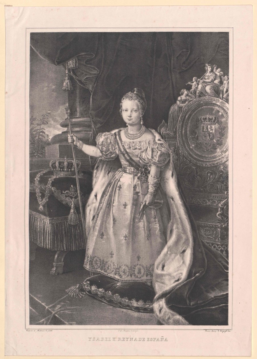 Drottning av Spanien Isabella II av Artist Unknown