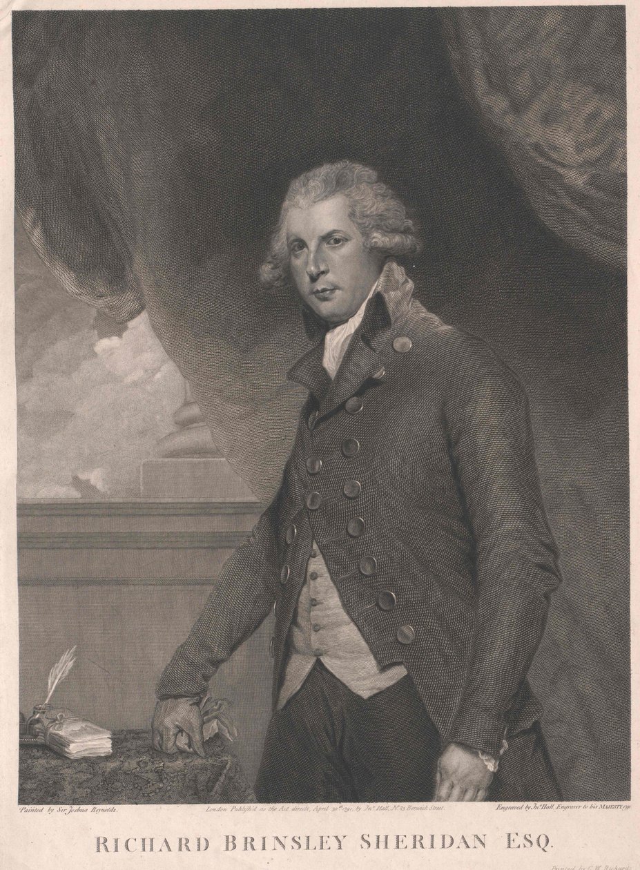 Richard Brinsley Sheridan av Artist Unknown