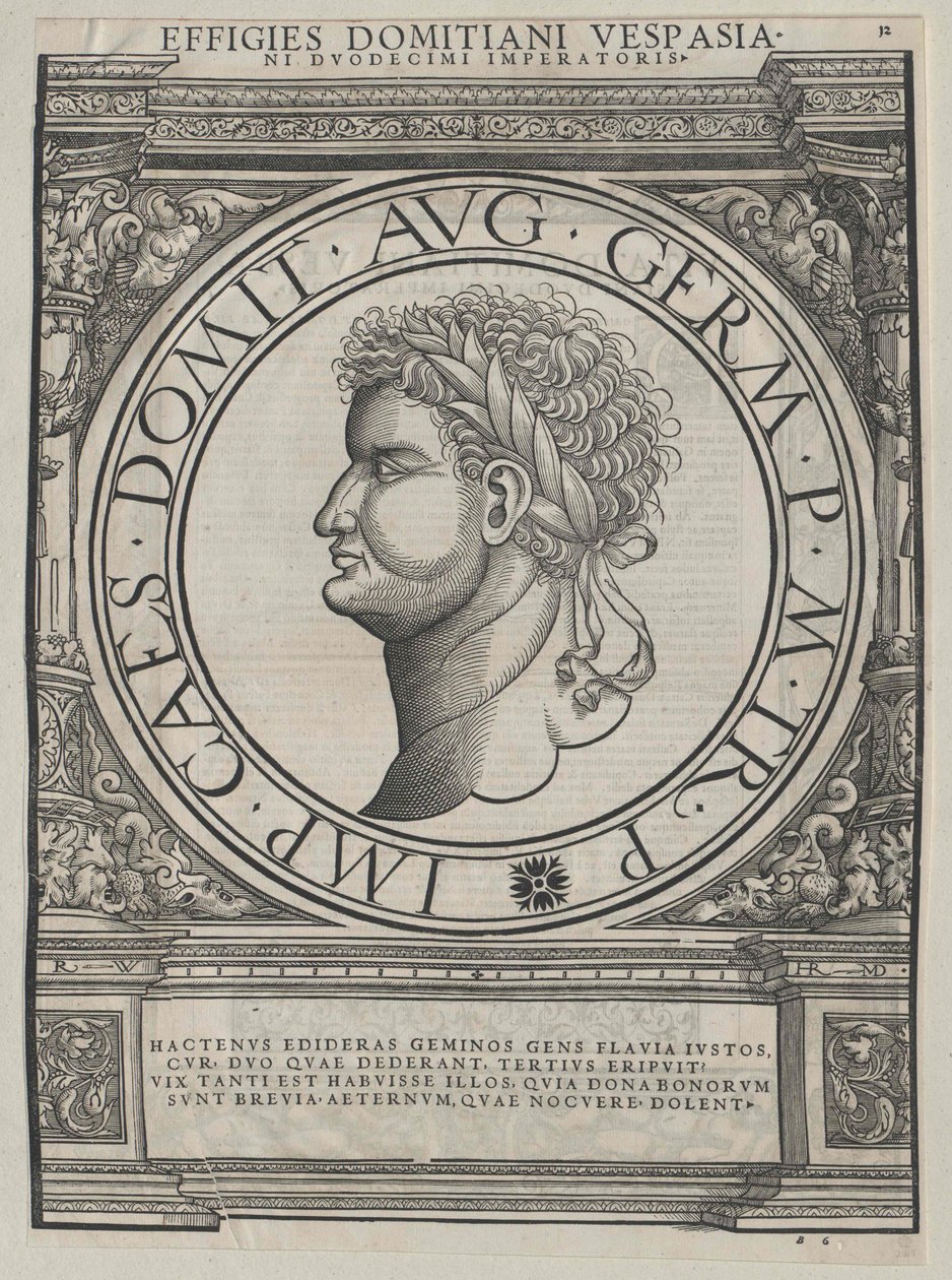Romerske kejsaren Domitianus av Artist Unknown