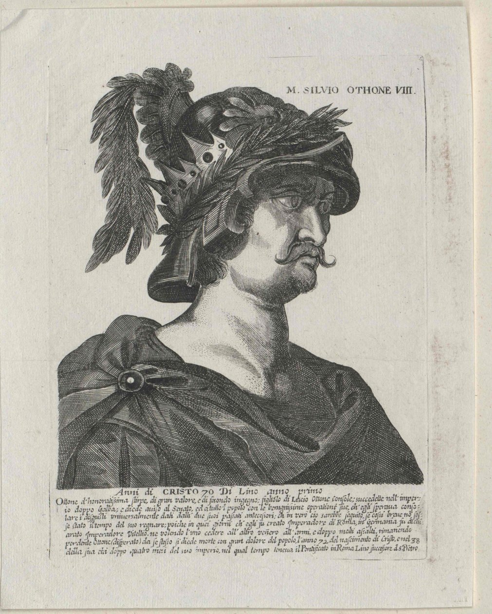 Romerske kejsaren Otho (tryck) av Artist Unknown
