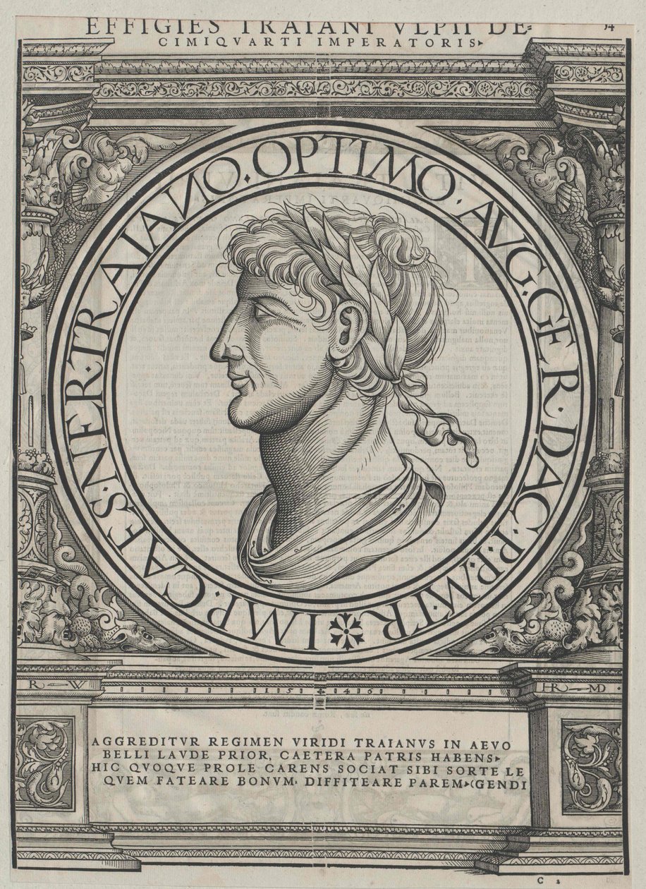 Romerske kejsaren Trajanus av Artist Unknown