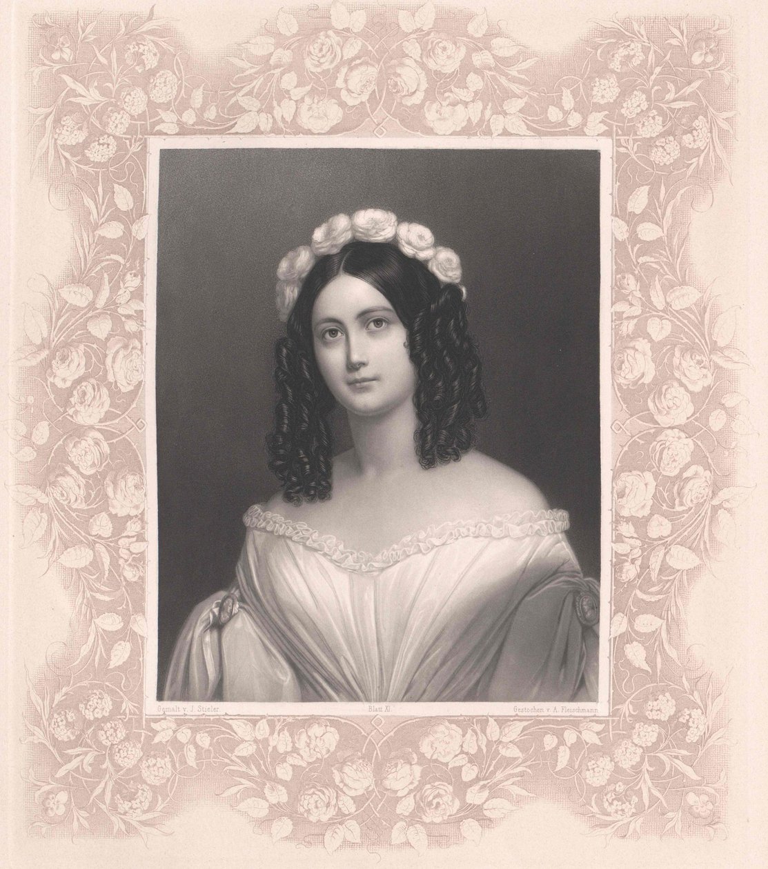 Rosalie Julie von Wuellerstorf och Urbair (tryck) av Artist Unknown
