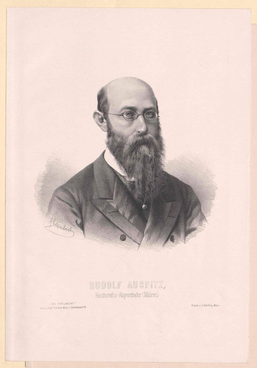 Rudolf Auspitz (tryck) av Artist Unknown
