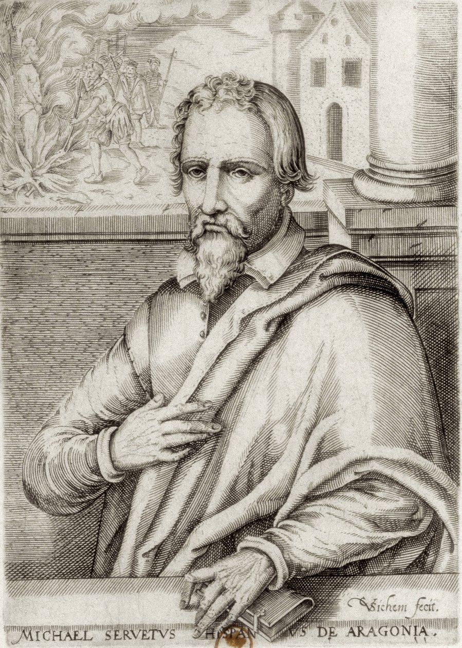 SERVET, Miguel (1511-1553). Spansk läkare och teolog. Xylografi. FRANKRIKE. ILE-DE-FRANCE. Paris, Frankrike. Nationalbiblioteket av Artist Unknown