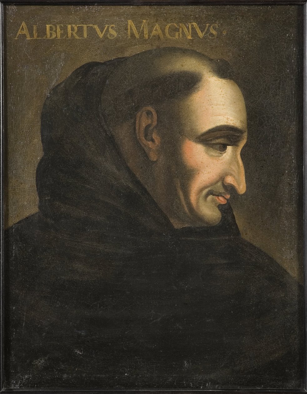Sankt Albert Le Grand (Albrecht von Bollstadt eller Albert de Cologne) (1200-1280) - Albertus Magnus (olja på duk) av Artist Unknown