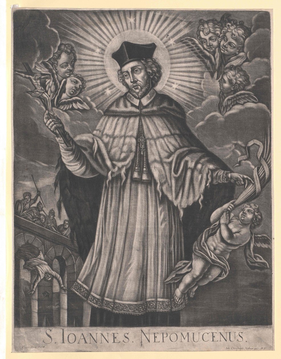 Sankt Johannes av Pomuk av Artist Unknown