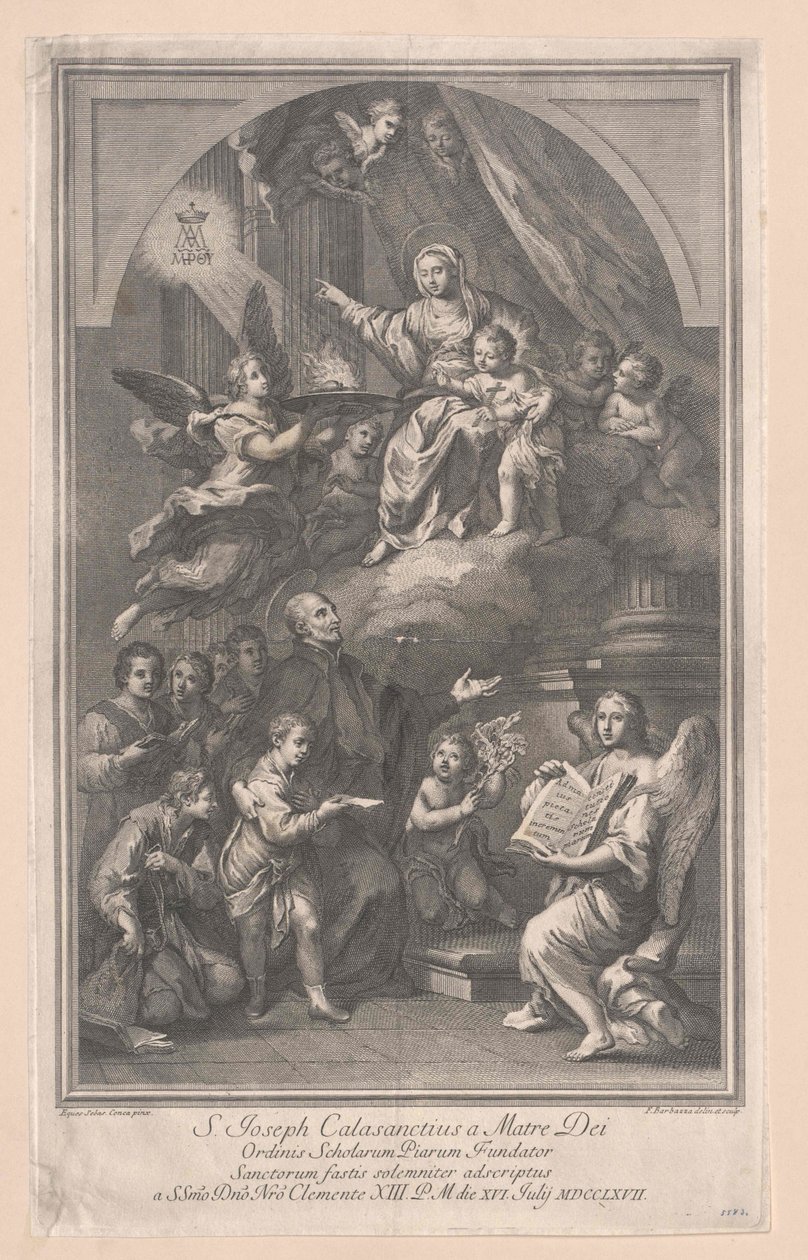 Sankt Josef av Calasanz av Artist Unknown