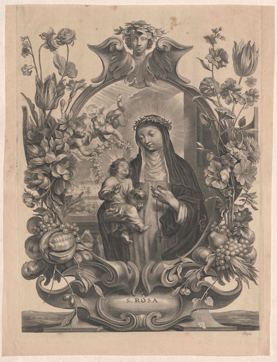 Sankt Rosa av Lima av Artist Unknown