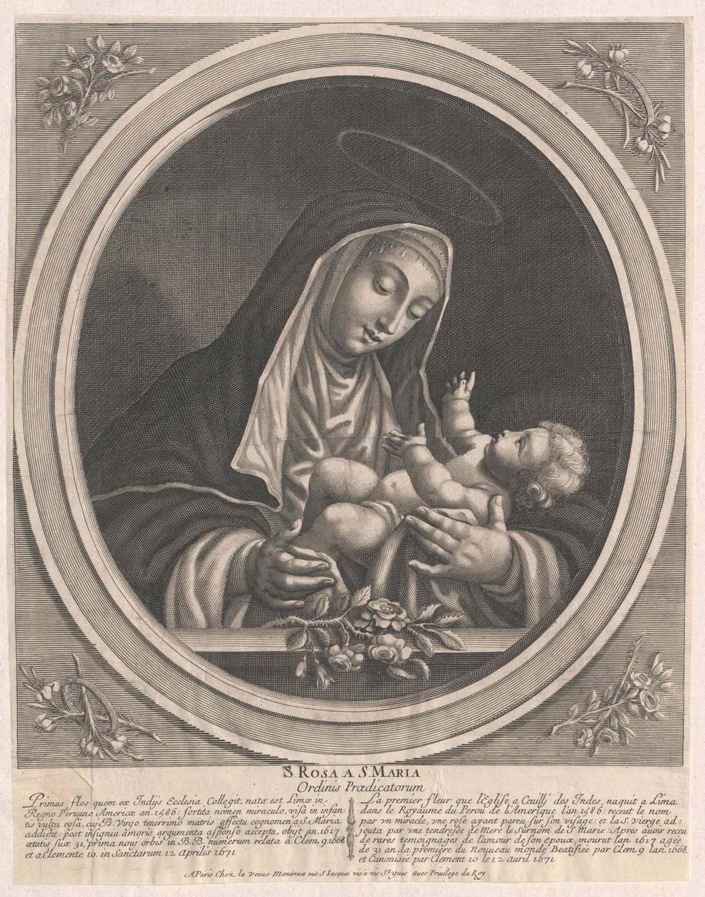 Sankt Rosa av Lima av Artist Unknown