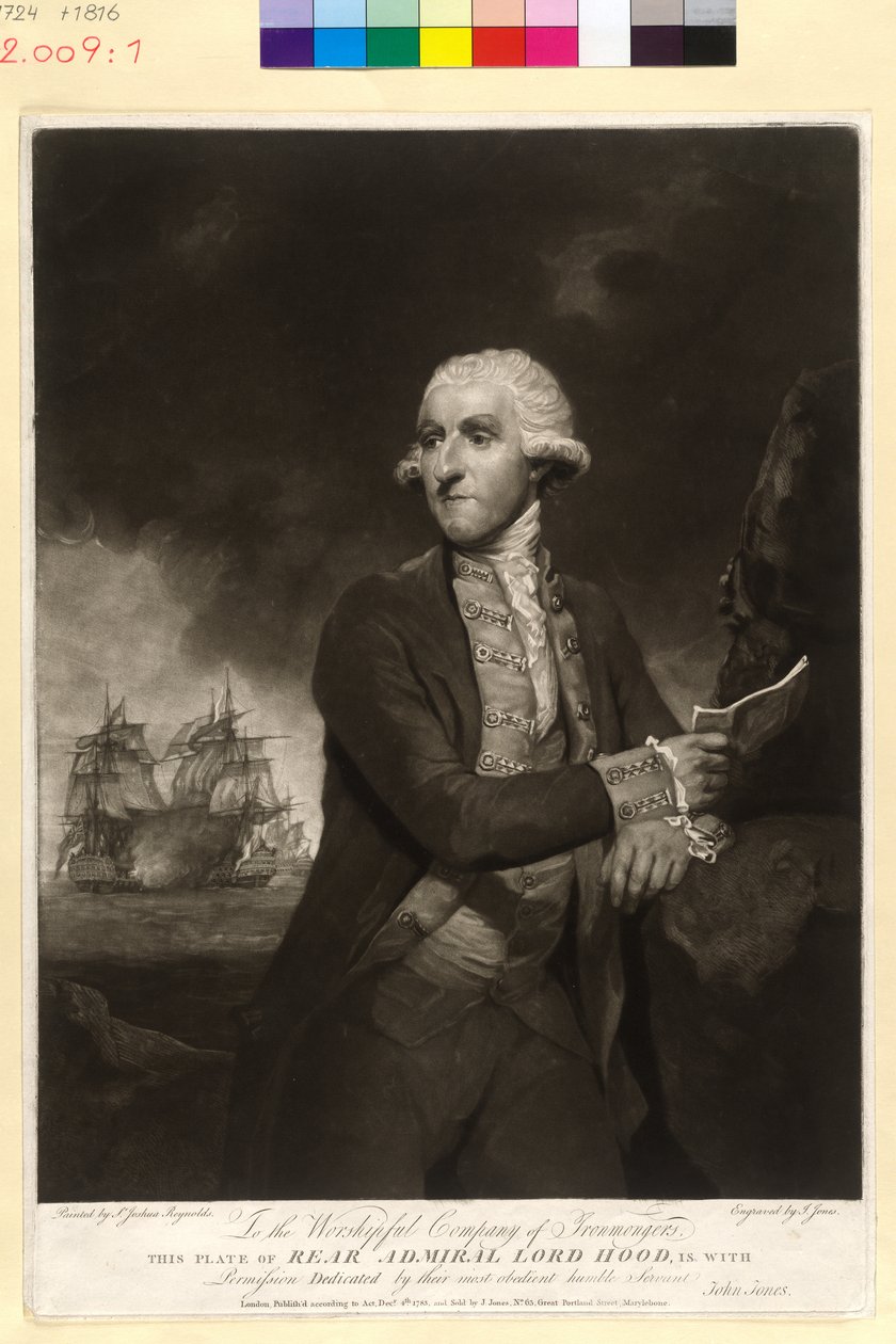 Samuel viscount Hood av Artist Unknown