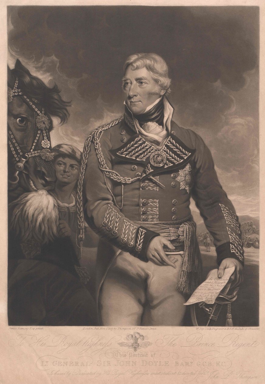 Sir John 1:a baronetten Doyle av Artist Unknown