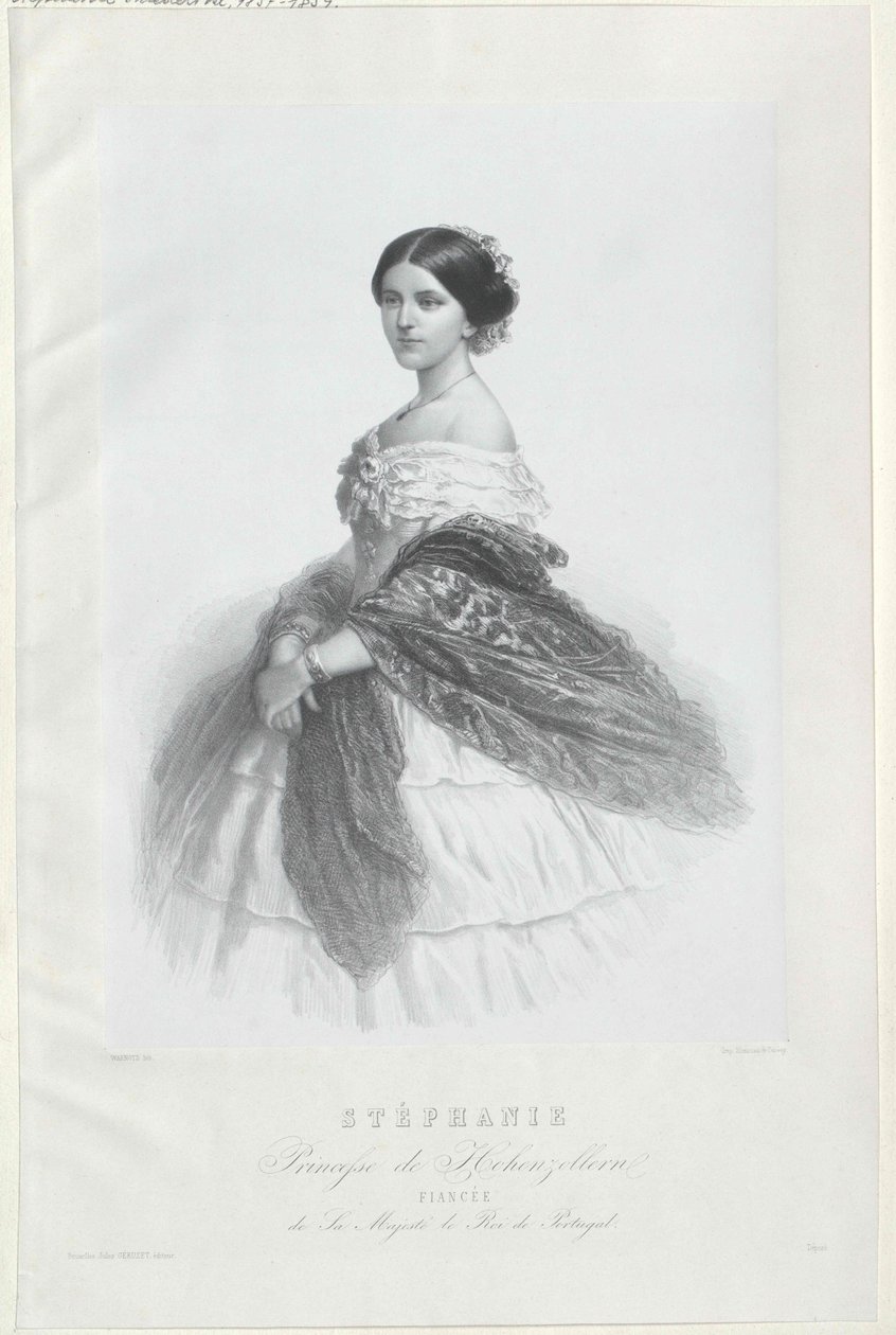Stephanie Friederike av huset Hohenzollern-Sigmaringen av Artist Unknown