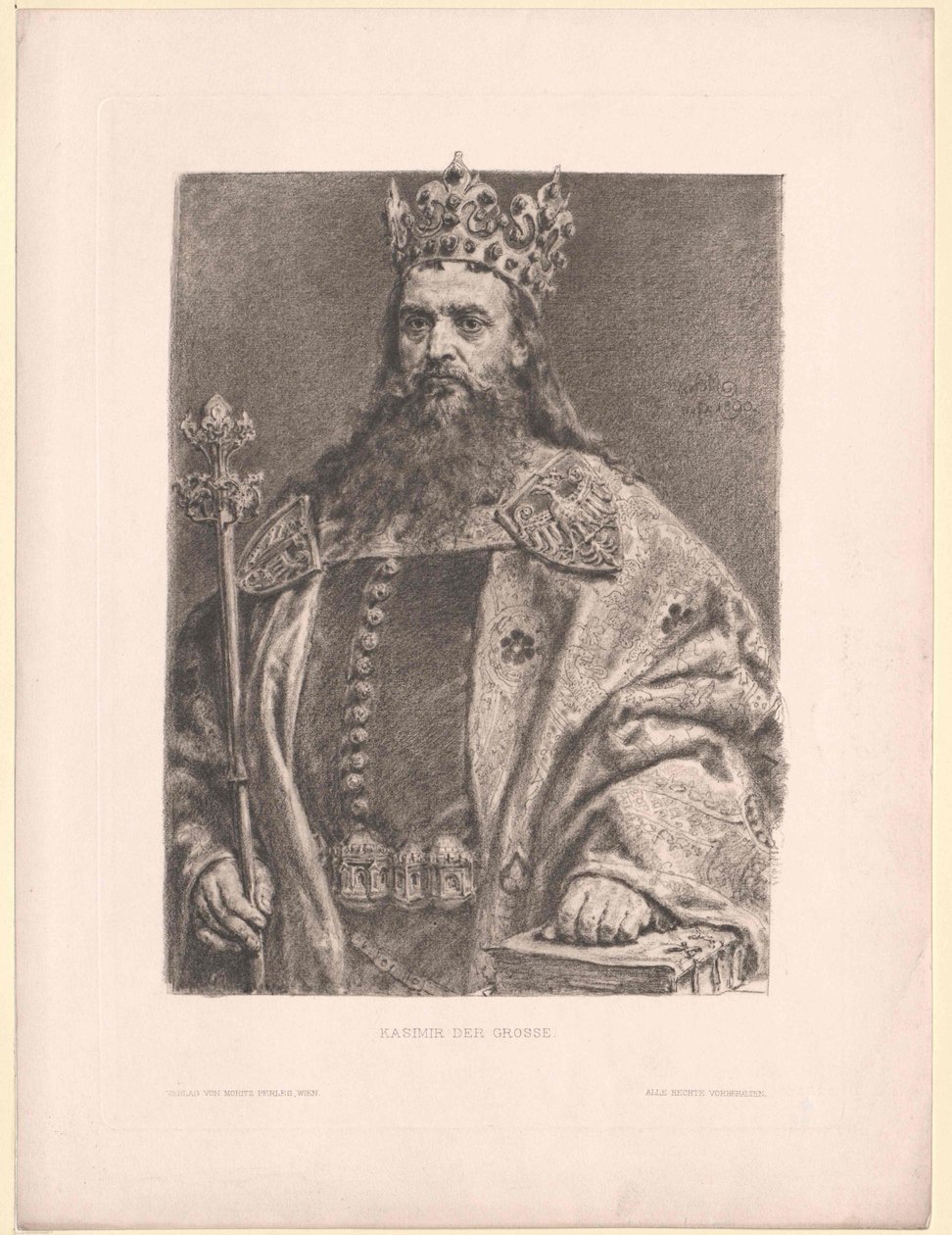 Den store kungen av Polen Kasimir III av Artist Unknown