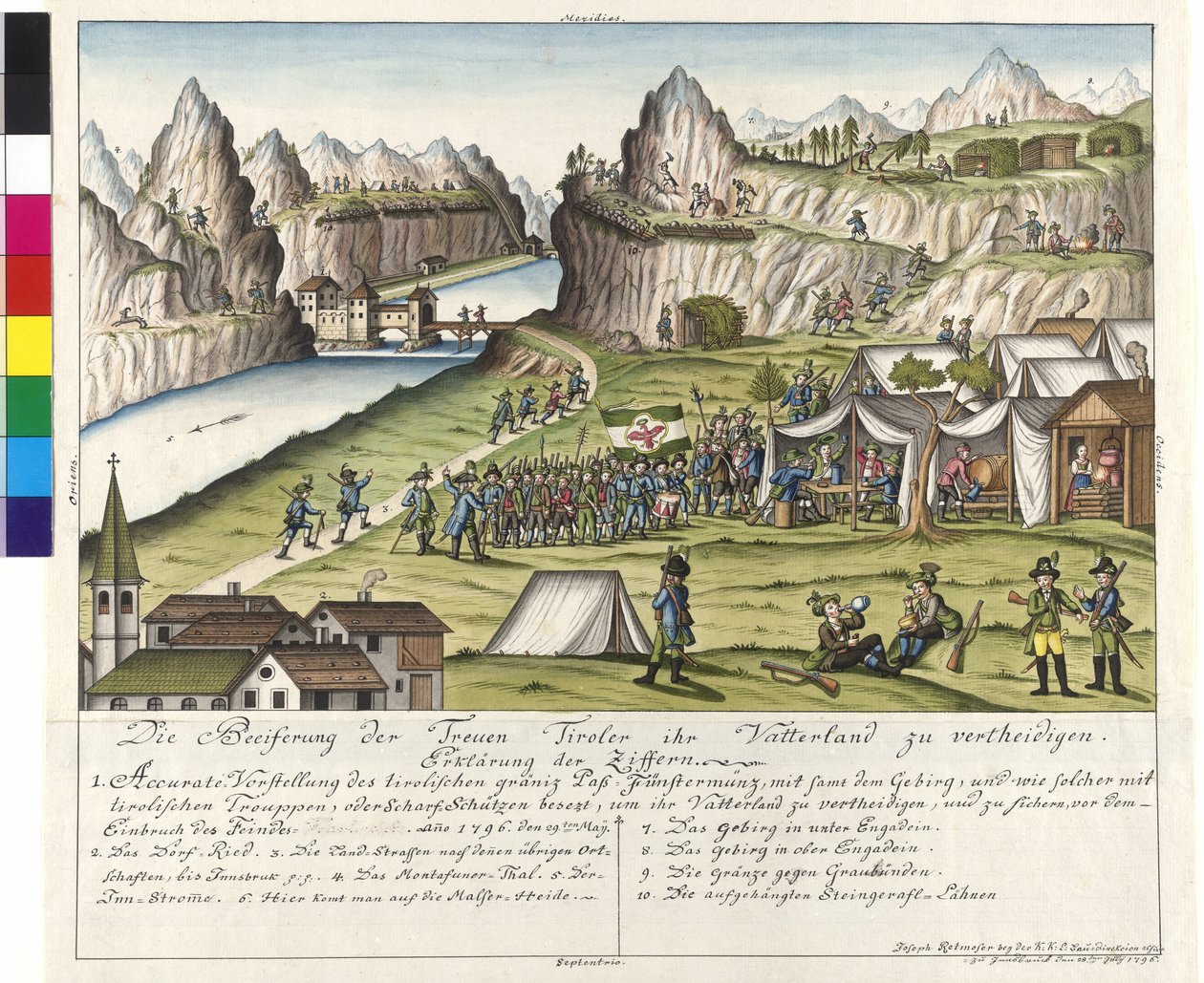 Entusiasmen hos de trogna tyroleserna deras fädernesland till försvar - Pass Finstermuenz av Artist Unknown