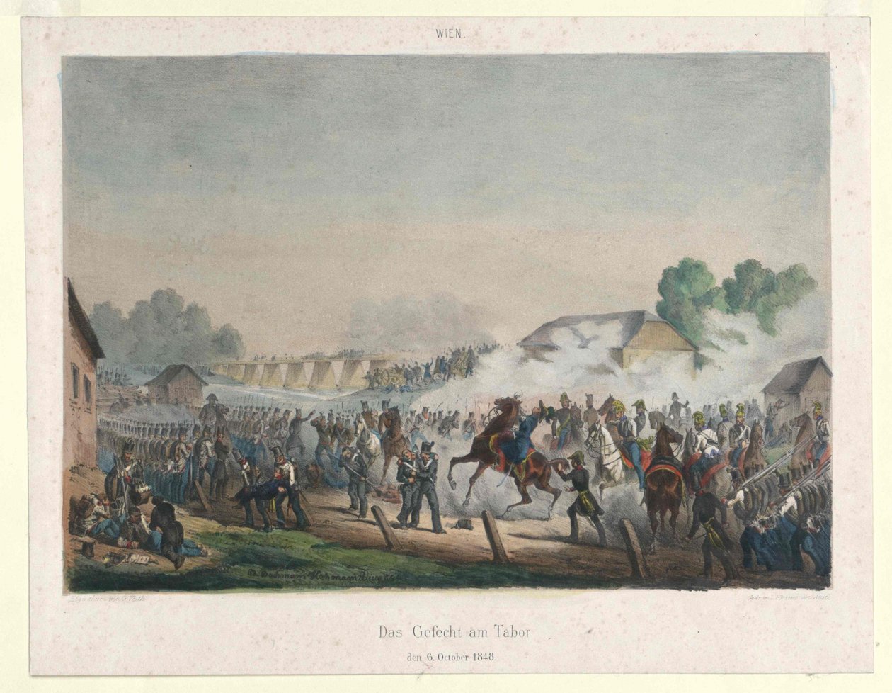 Striden vid Tabor den 6 oktober 1848 av Artist Unknown