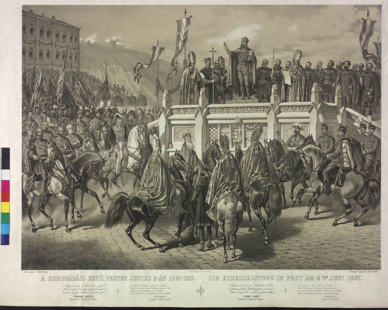 Edsavläggelse i pest den 8 juni 1867 av Artist Unknown