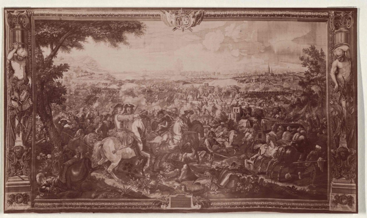 Reliefen av Wien i Gobelinväven från 1683 i "Ritterstube" i Hofburgpalatset i Wien av Artist Unknown