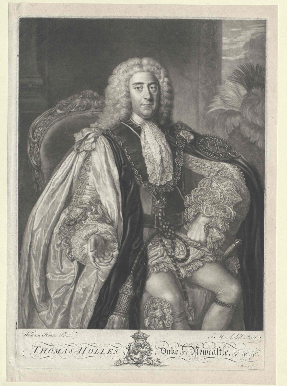 Thomas Pelham-Holles hertig av Newcastle av Artist Unknown