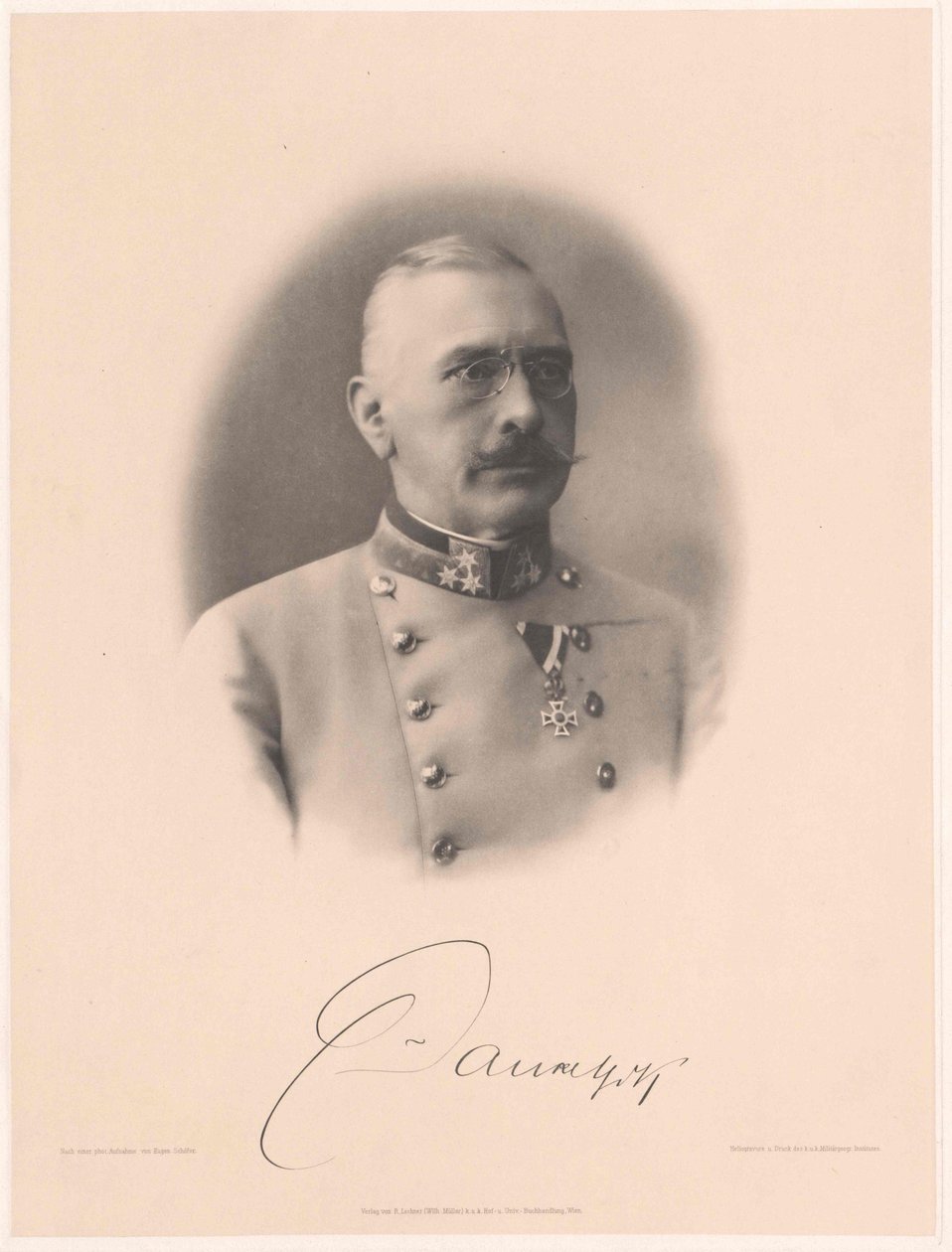 Viktor greve Dankl von Krasnik (tryck) av Artist Unknown