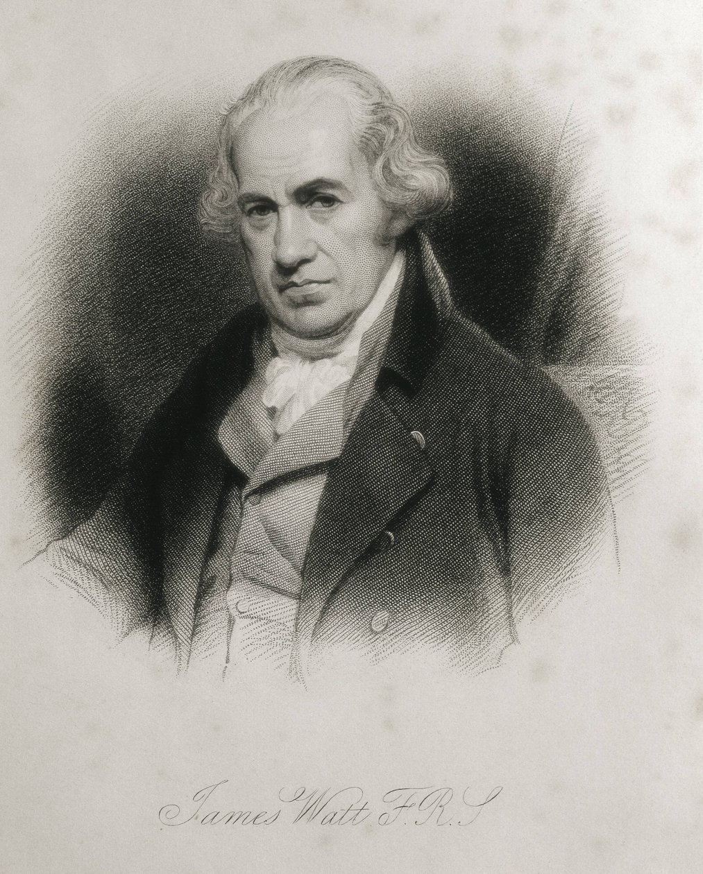 WATT, James (1736-1819). Porträtt av James Watt. Gravyr. av Artist Unknown