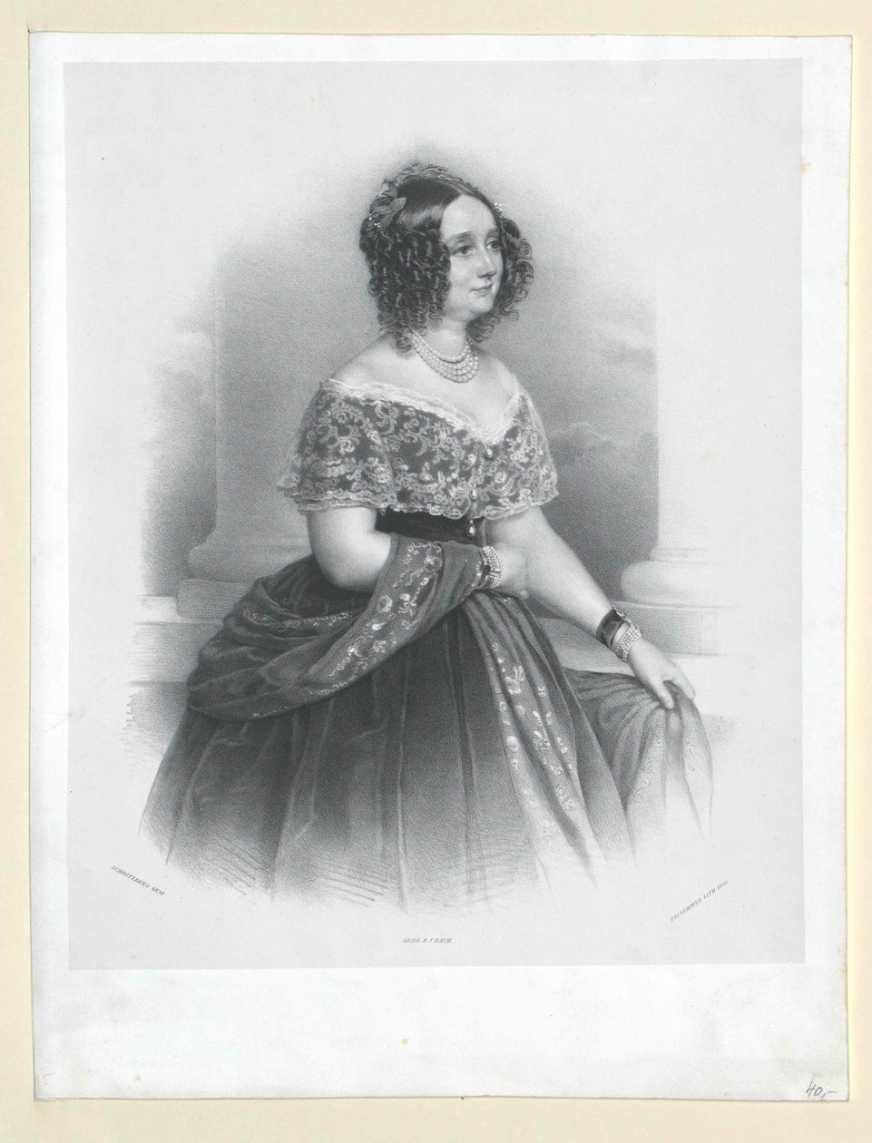 Wilhelmine grevinna Colloredo-Mannsfeld av Artist Unknown
