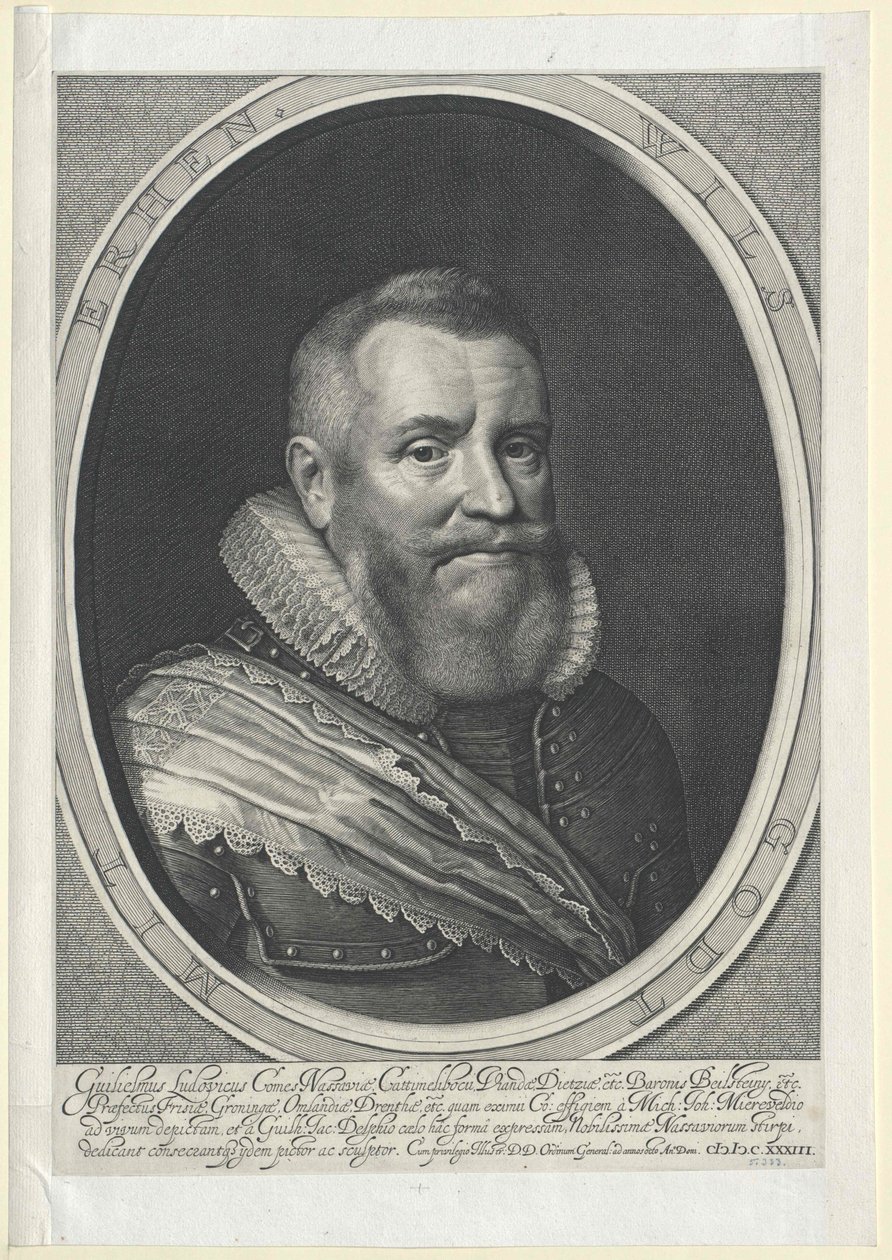 Vilhelm Ludwig greve av Nassau-Dillenburg av Artist Unknown