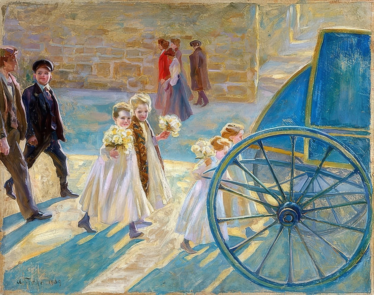 Begravning av ett barn. 1909 av Arturo Fittke