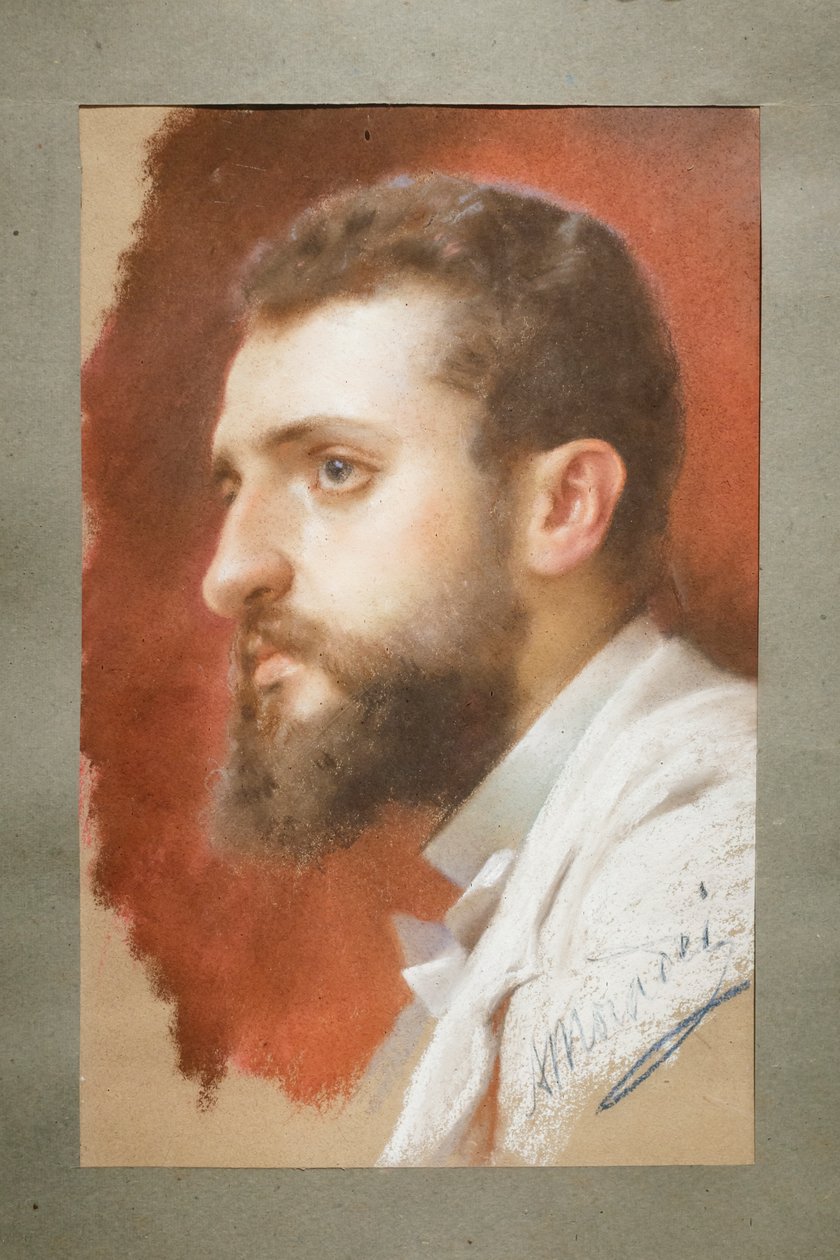 Porträtt av Vittorio Guaccimanni, Arturo Moradei (pastell på papper) av Arturo Moradei