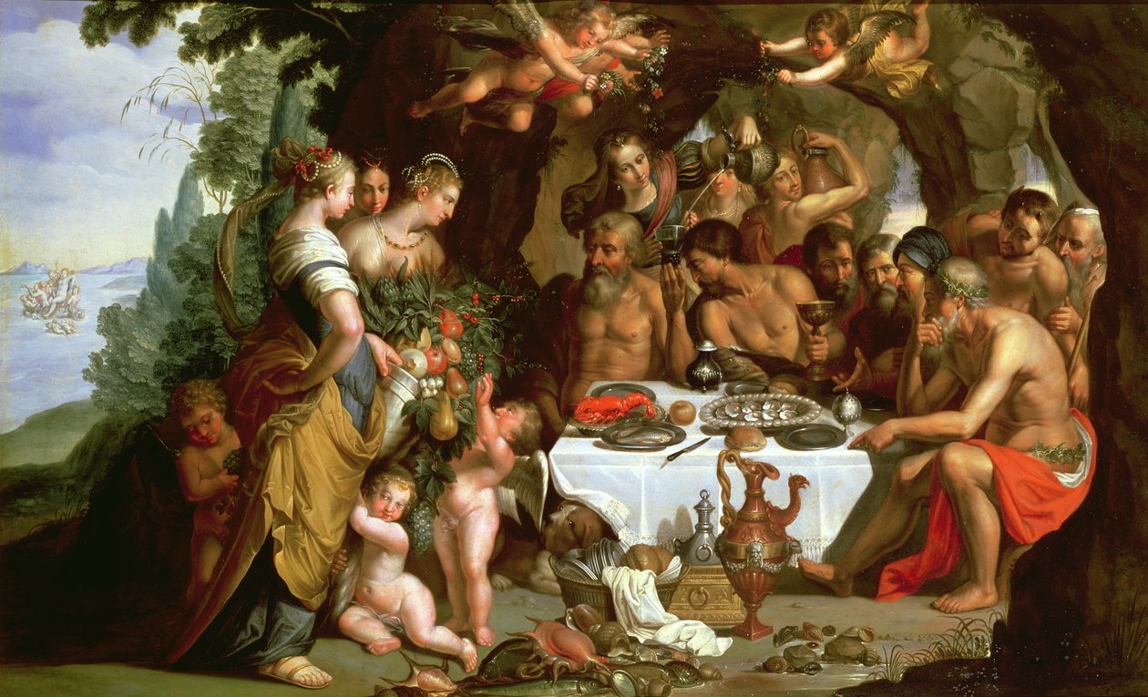 The Feast of Achelous, 1625-29 (olja på koppar) av Artus Wollfort