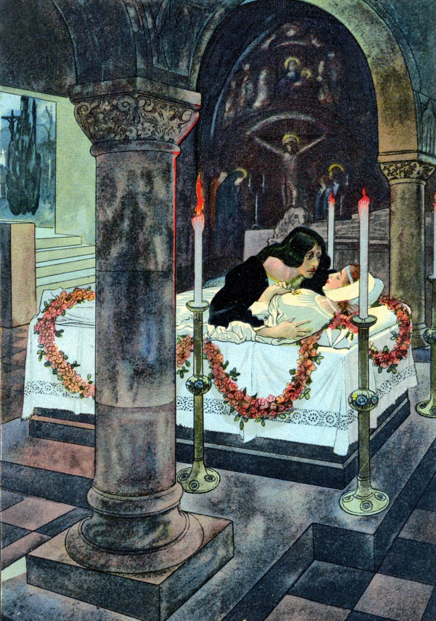 Romeo och Julia, ca 1880 (tryck) av Artus Scheiner