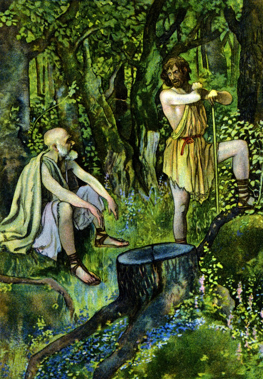 Timon av Aten, pjäs av William Shakespeare, ca 1880 (tryck) av Artus Scheiner