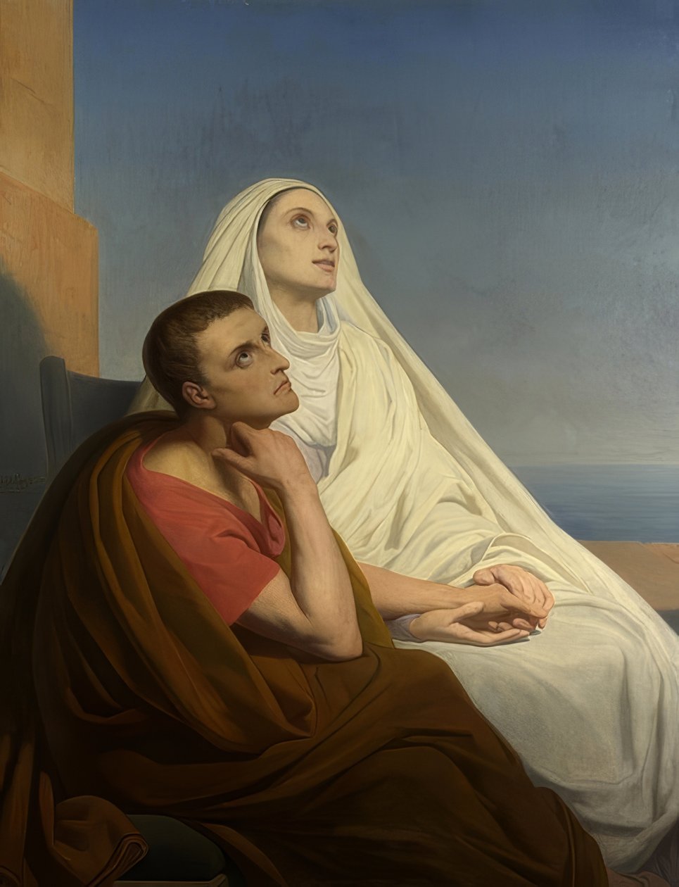 Saint Augustine med sin mor Monika von Tagaste. 1854 av Ary Scheffer