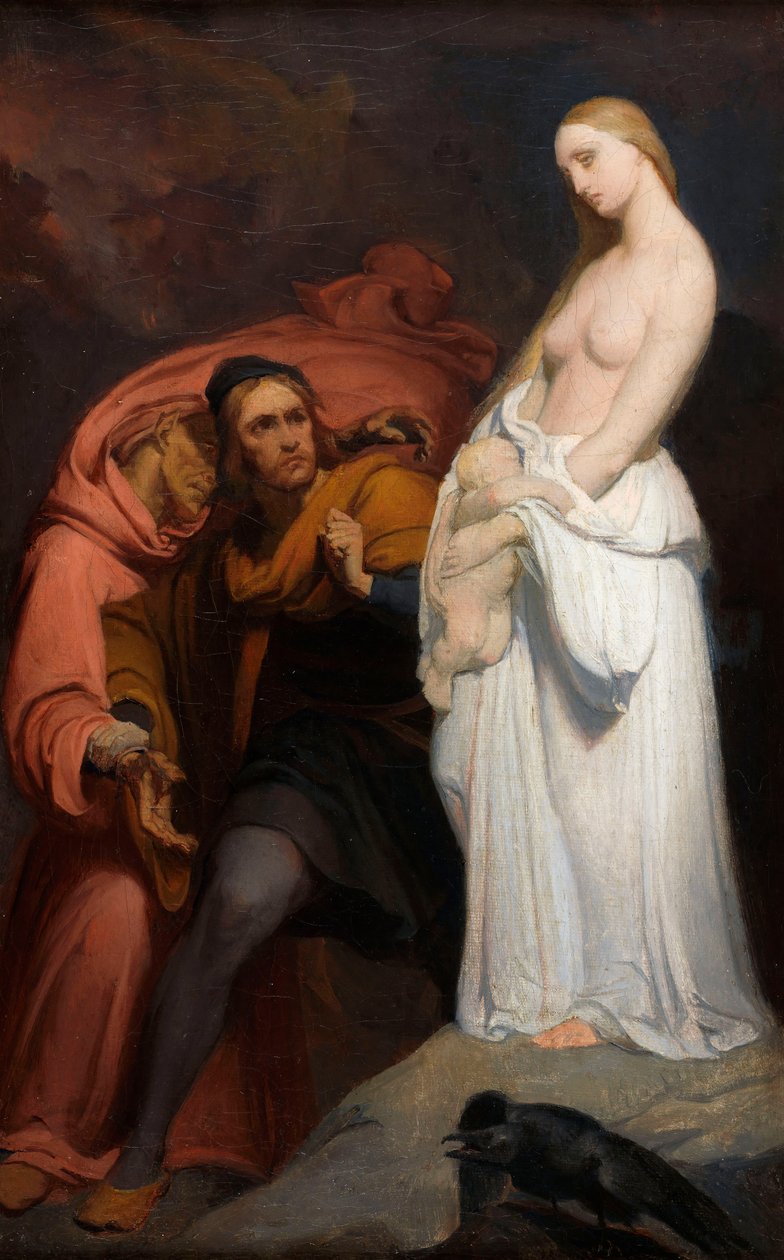 Marguerite håller sitt döda barn, ca. 1846. av Ary Scheffer