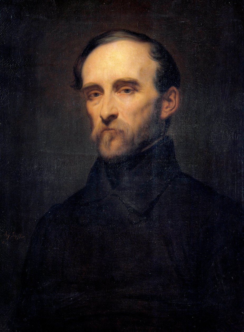 Porträtt av Eugene Cavaignac (1802-1857) Generalguvernör i Algeriet Målning av Ary Scheffer (1795-1858) 1800-talet. Dämpa. 0,76x0,56 m. av Ary Scheffer