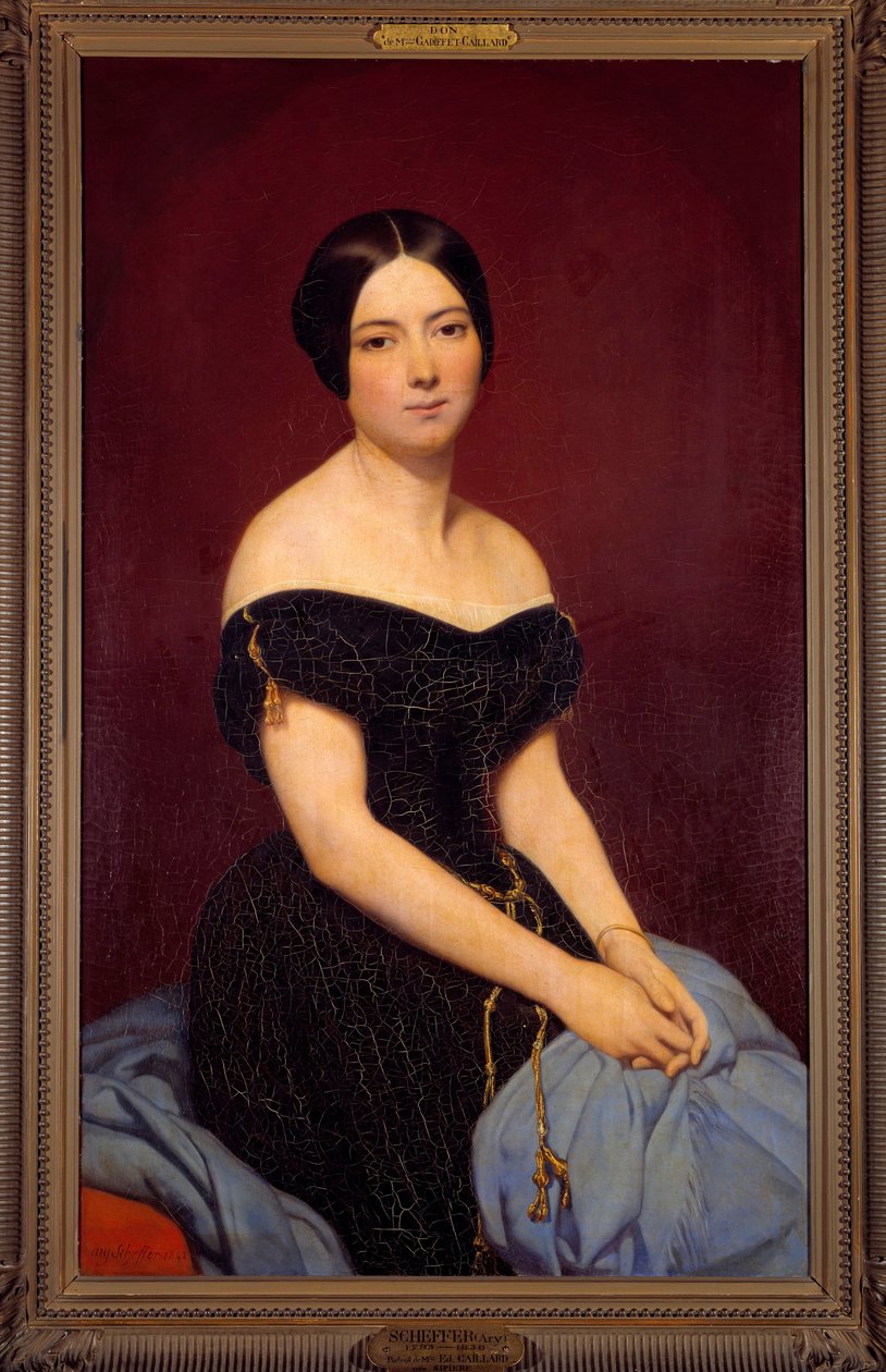 Porträtt av Madame Edmond Caillard nee Sipierre Målning av Ary Scheffer (1795-1858) 1842 Sön. 1,18x0,74 m Paris, Musee Carnavalet av Ary Scheffer