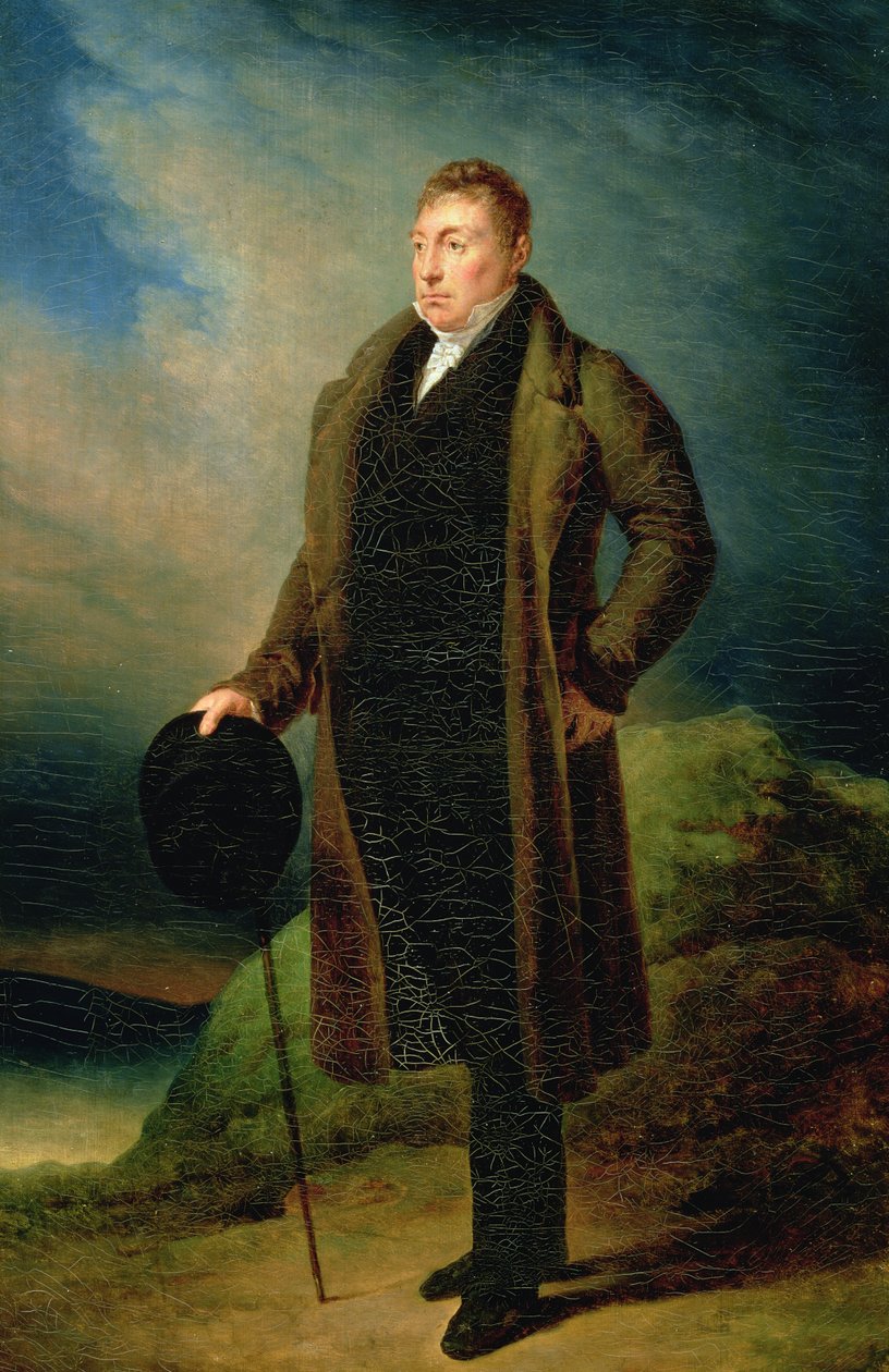 Porträtt av Marie Joseph Paul Yves Roch Gilbert du Motier (1757-1834) Marquis de Lafayette, ca 1822 av Ary Scheffer